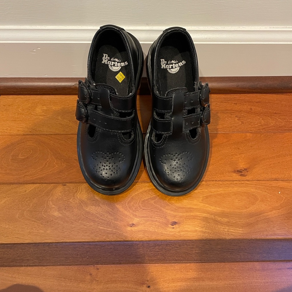Dr Marten Kids Size 12 Black Mary Jane’s Style 8065